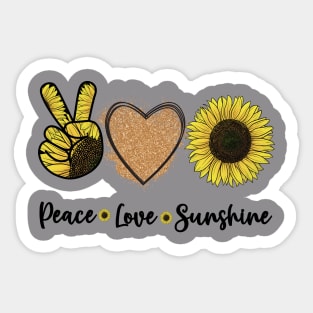 Peace Love Sunshine Sunflower Sticker